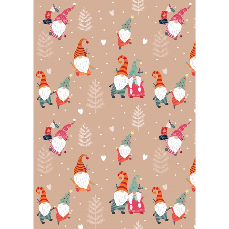 Single 4m Cute Christmas Design Kids Gift Wrap Roll