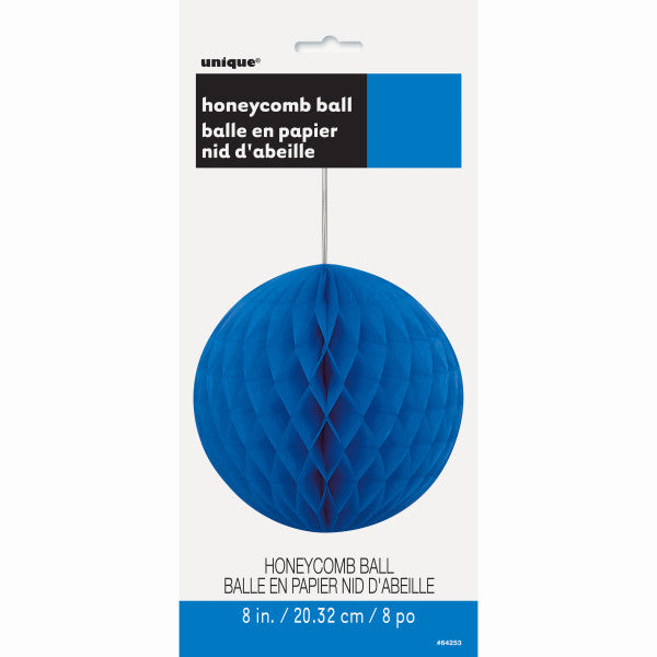 Royal Blue Solid 8" Honeycomb Ball