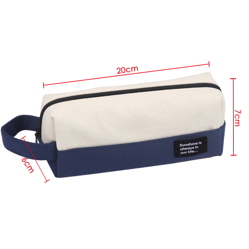 Canvas Coloured Pencil Case with Zipper