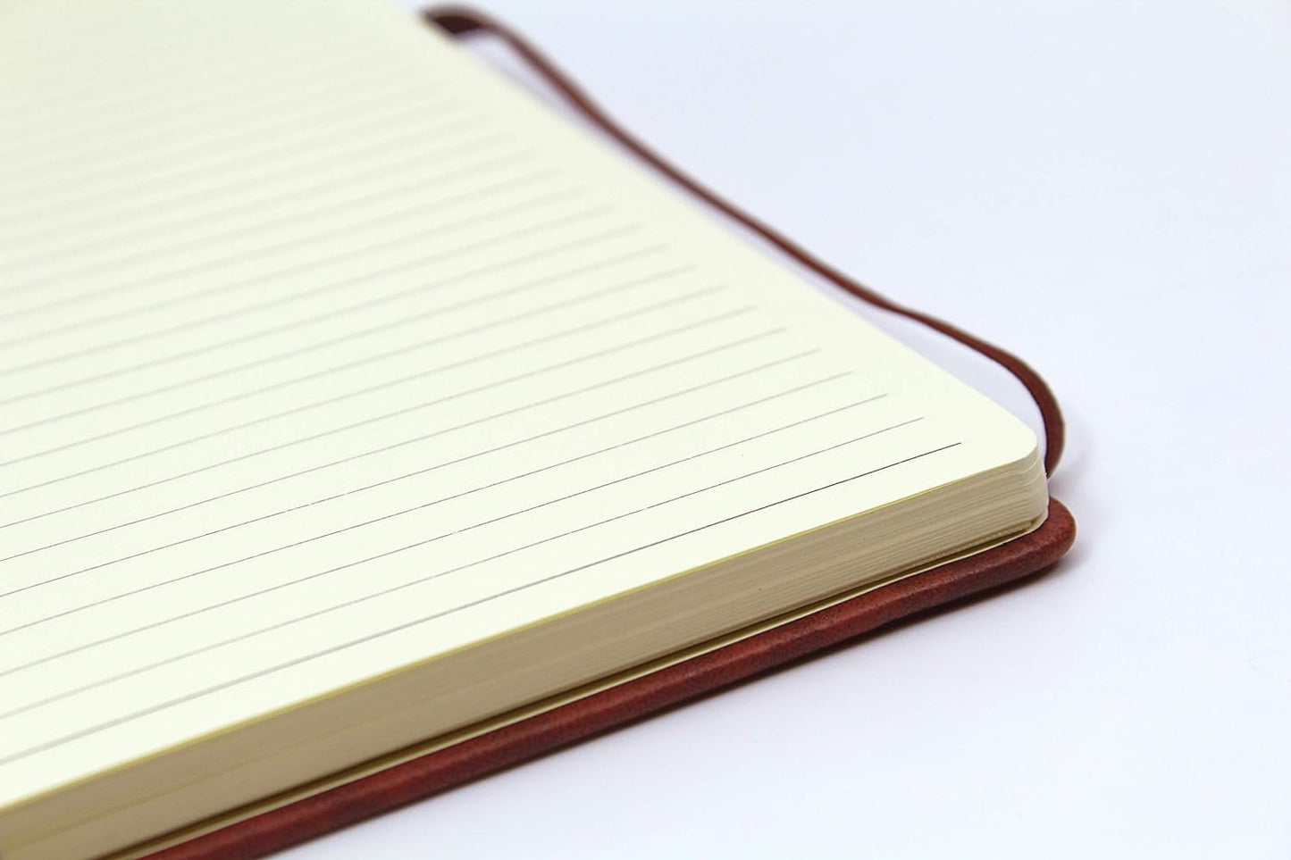 A5 160Pages Executive Soft Feel Tan Ruled Notebook with Marker Ribbon