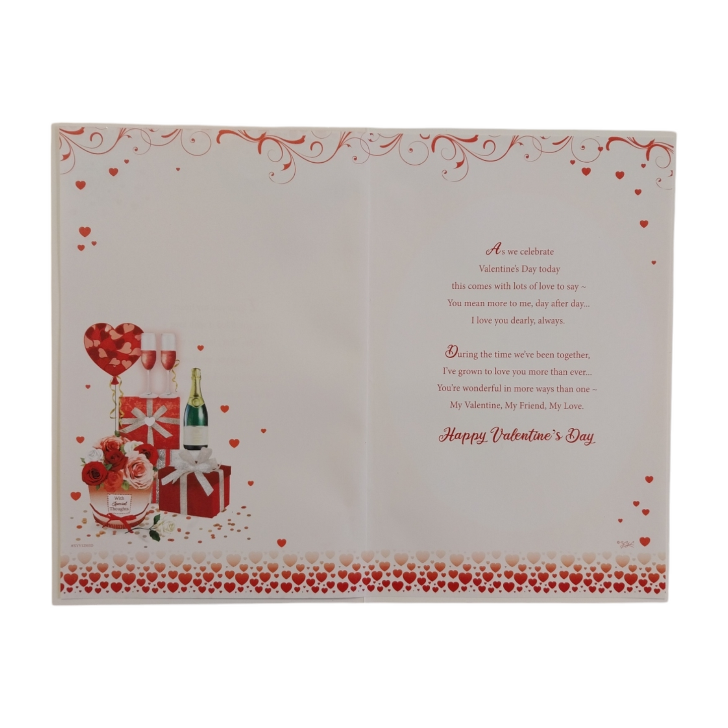 For Wife Red Heart Design With Special Thought Valentine's Day Boxed Card