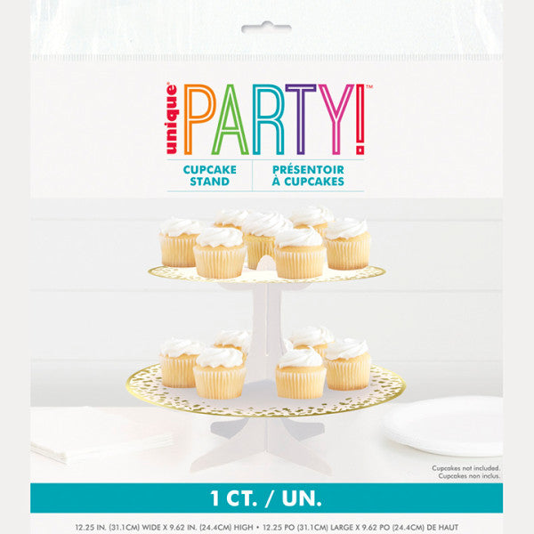 Gold Foil Cardboard Cupcake Stand