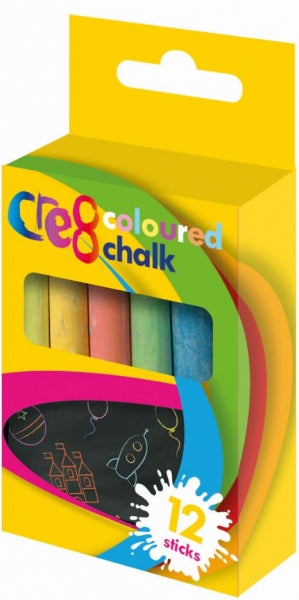 Pack of 12 Coloured Chalks