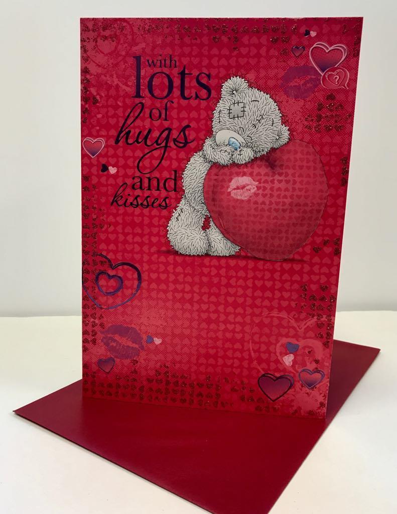 Hugs & Kisses Me to You Tatty Teddy Bear Valentine's Day Card