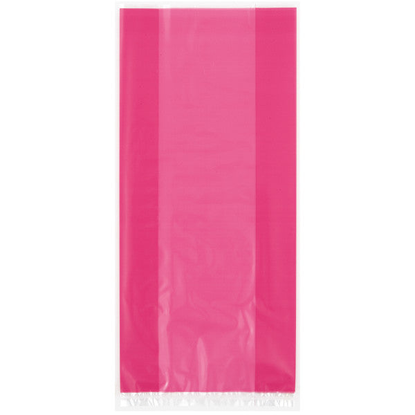 Pack of 30 Hot Pink Cellophane Bags