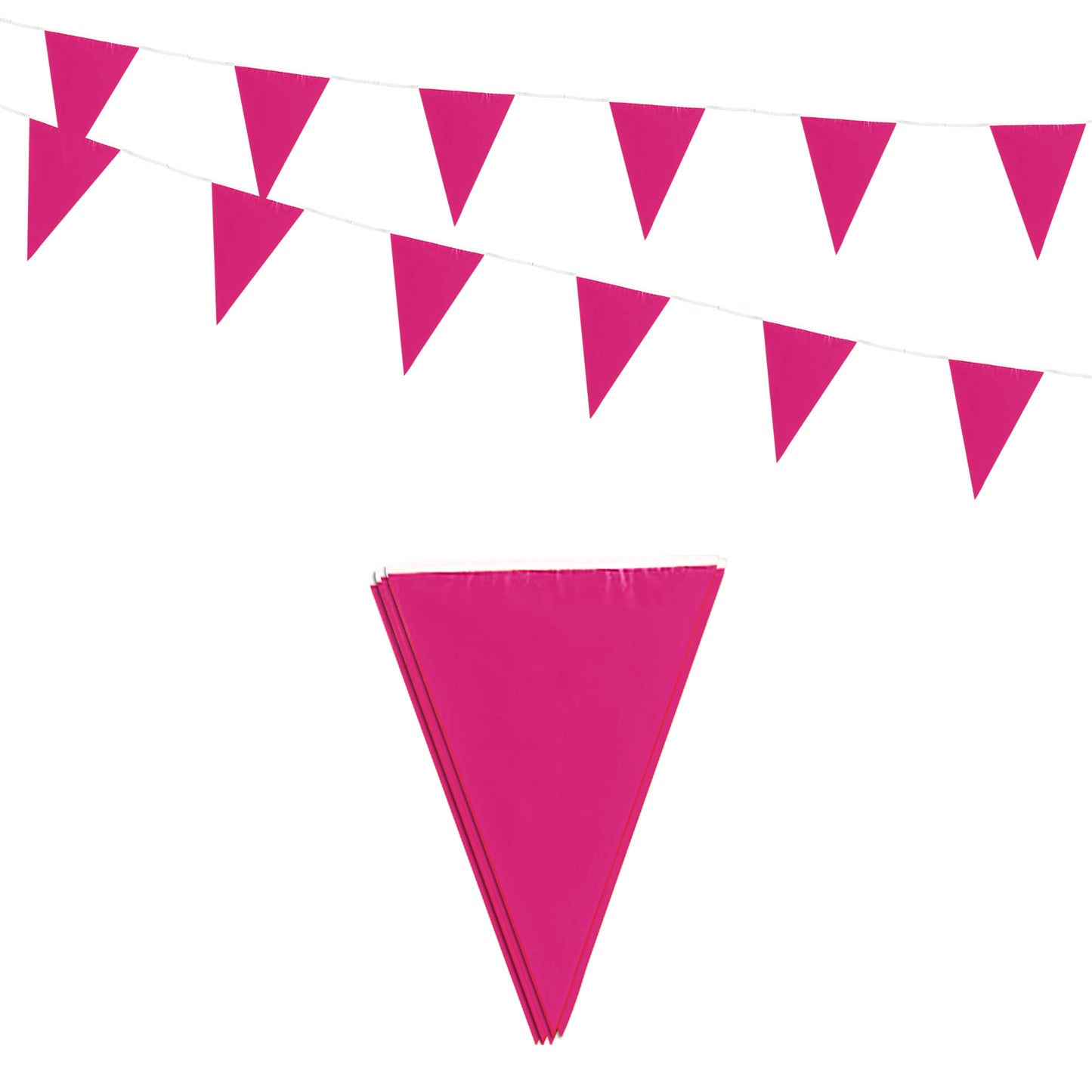 Hot Pink Bunting 10m with 20 Pennants