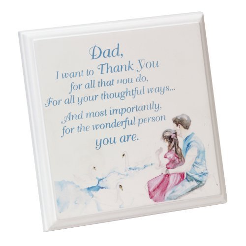 Dad Thank You Father and Daughter Plaque with Verse by Jennifer Rose