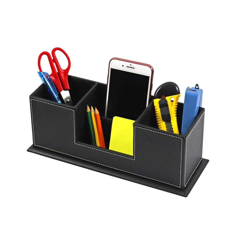 PVC Black Desktop Organizer 28 x 14 x 14.5cm