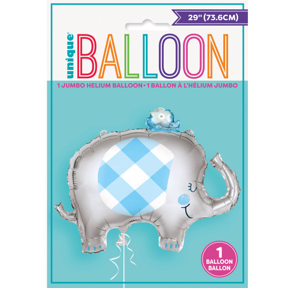 Blue Elephant Giant Foil Balloon 29"