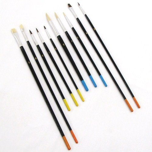 10 Piece Assorted Size Artists Brush Set