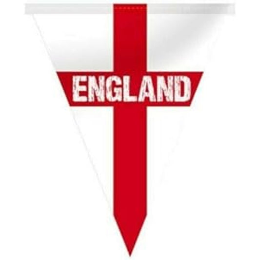 England St George Bunting 5m with PVC 12 Flags