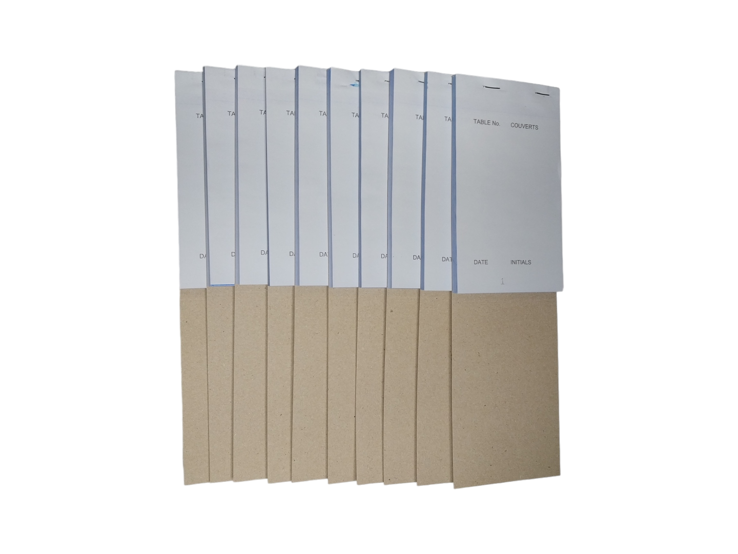 Pack of 10 95mm x 165mm White Duplicate NCR Carbonless Restaurants Service Pads