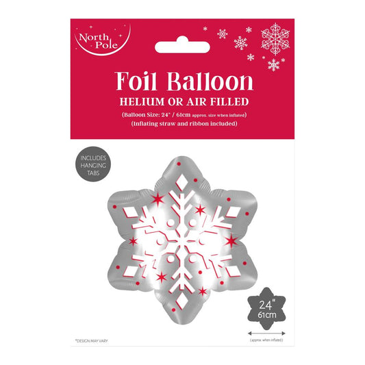 Snowflake Christmas Giant Foil Balloon 57X51Cm