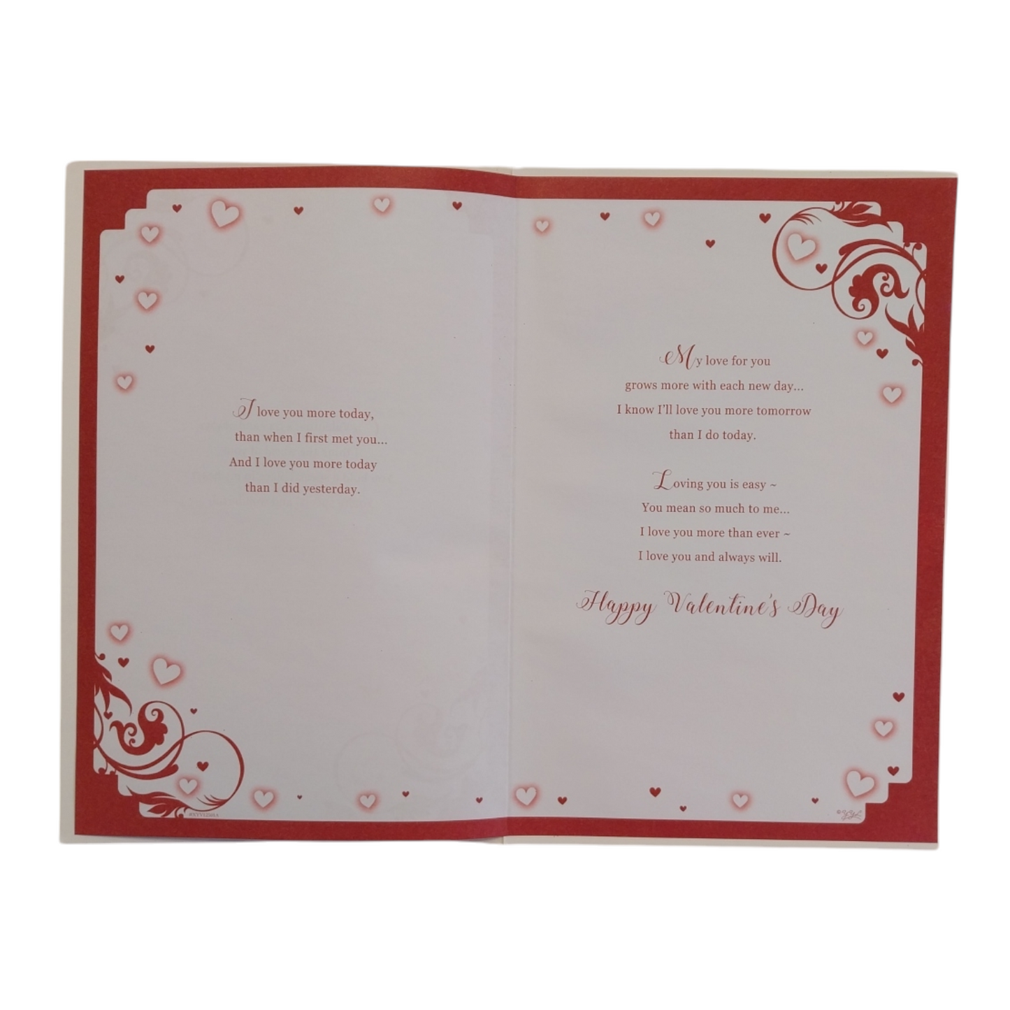 With Love To My Partner Classic Hearts Design Valentine's Day Boxed Card