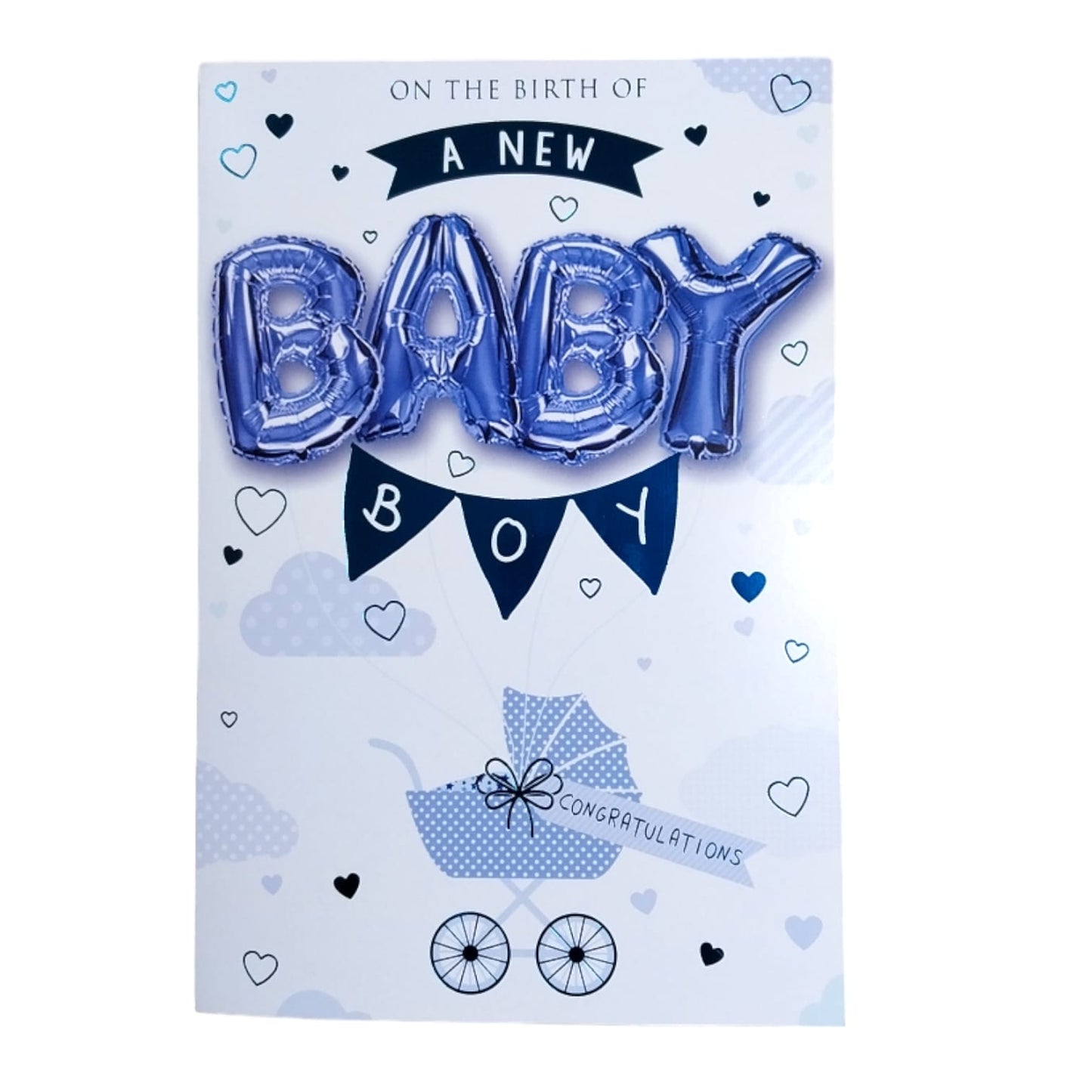 On The Birth of a New Baby Boy Balloon Boutique Greeting Card