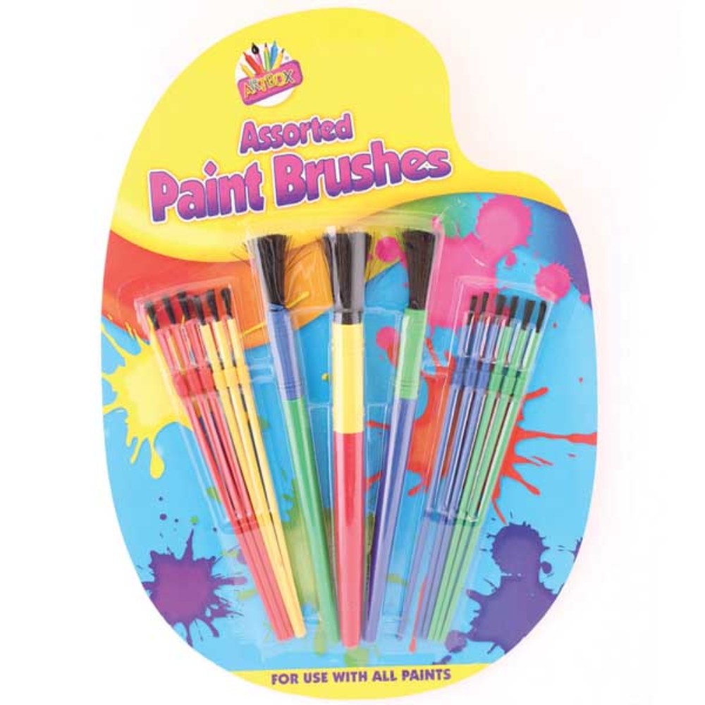 Set of 15 Assorted Paint Brushes