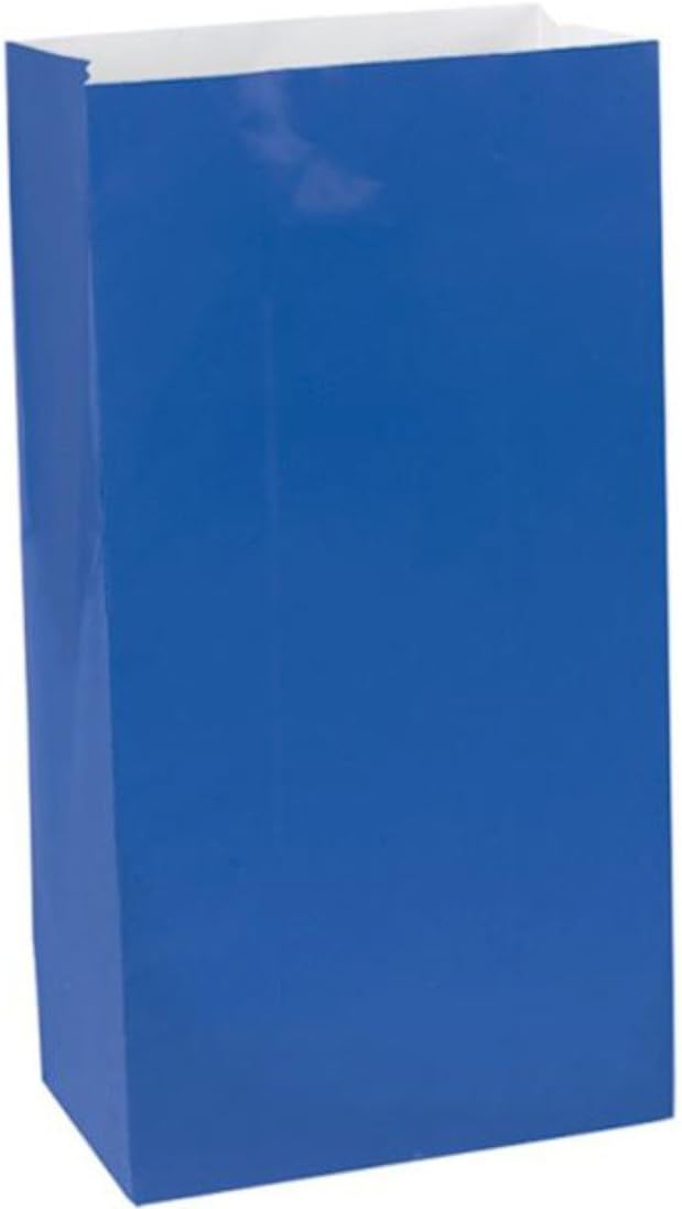 Pack of 12 Royal Blue Paper Party Bags