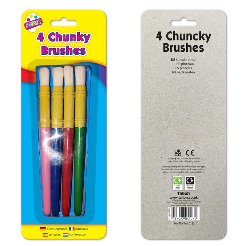 4 Chunky plastic handle Brushes