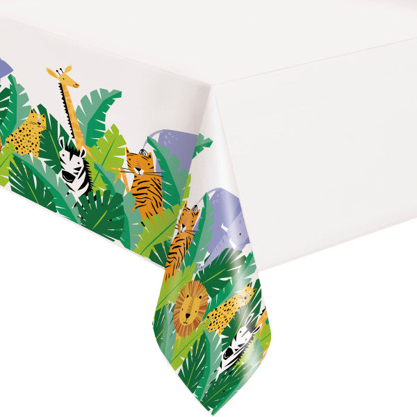 Animal Safari Plastic Table Cover, 54"x84"