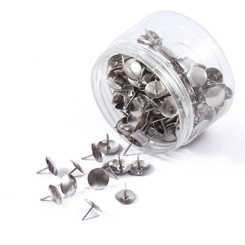 Tub of 200 Nickel Thumbtacks 11mm