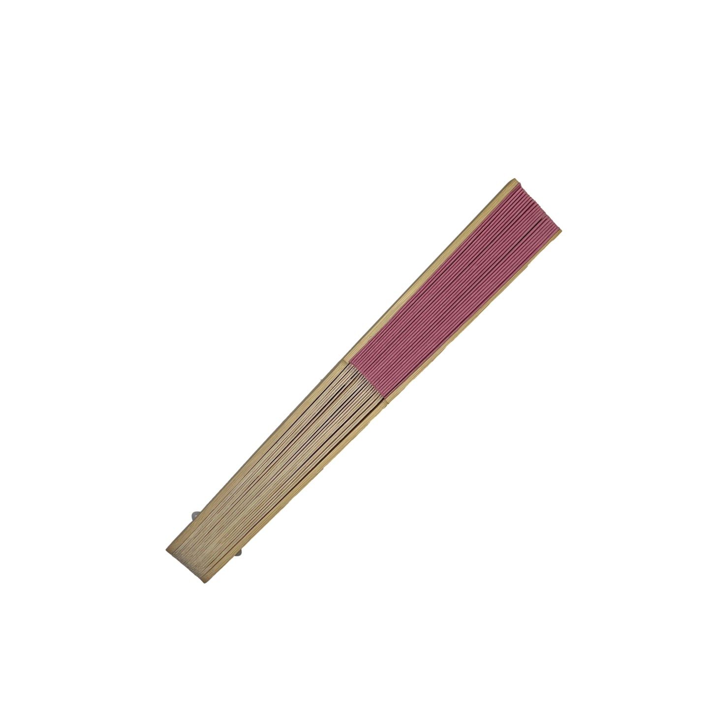 Pink Paper Foldable Hand Held Bamboo Wooden Fan by Parev