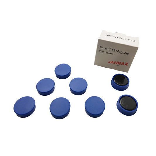 Pack of 12 Blue 24mm Magnets