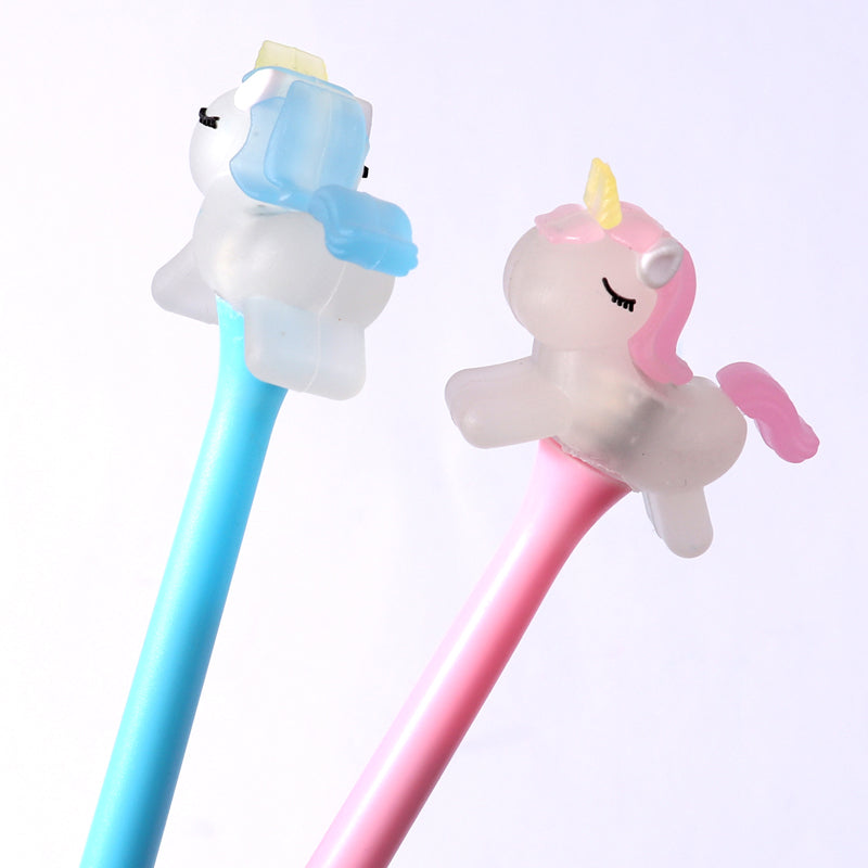 Unicorn Flash Light-UP Fancy Ball Pen