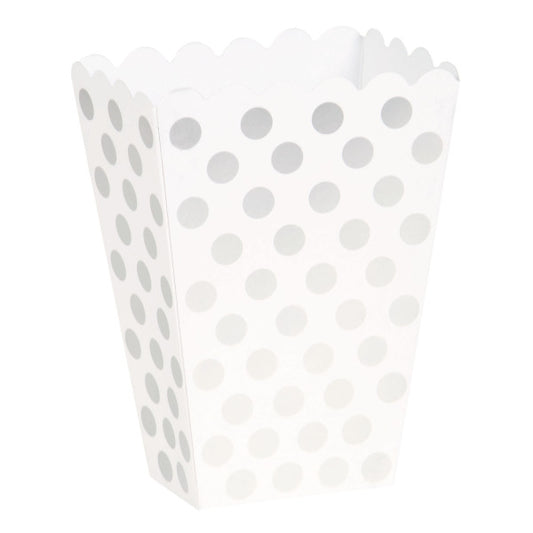 Pack of 8 Silver Dots Treat Boxes