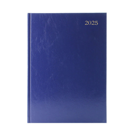 2025 A5 Week To View Blue Desk Diary