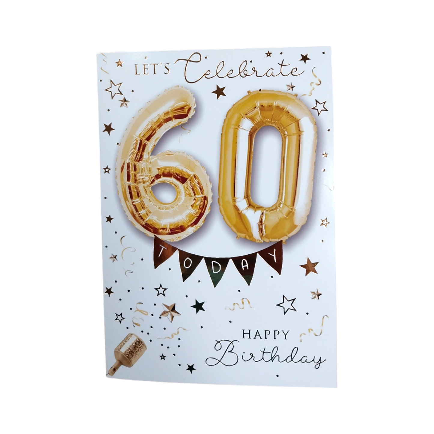 Let's Celebrate 60th Happy Birthday Balloon Boutique Greeting Card