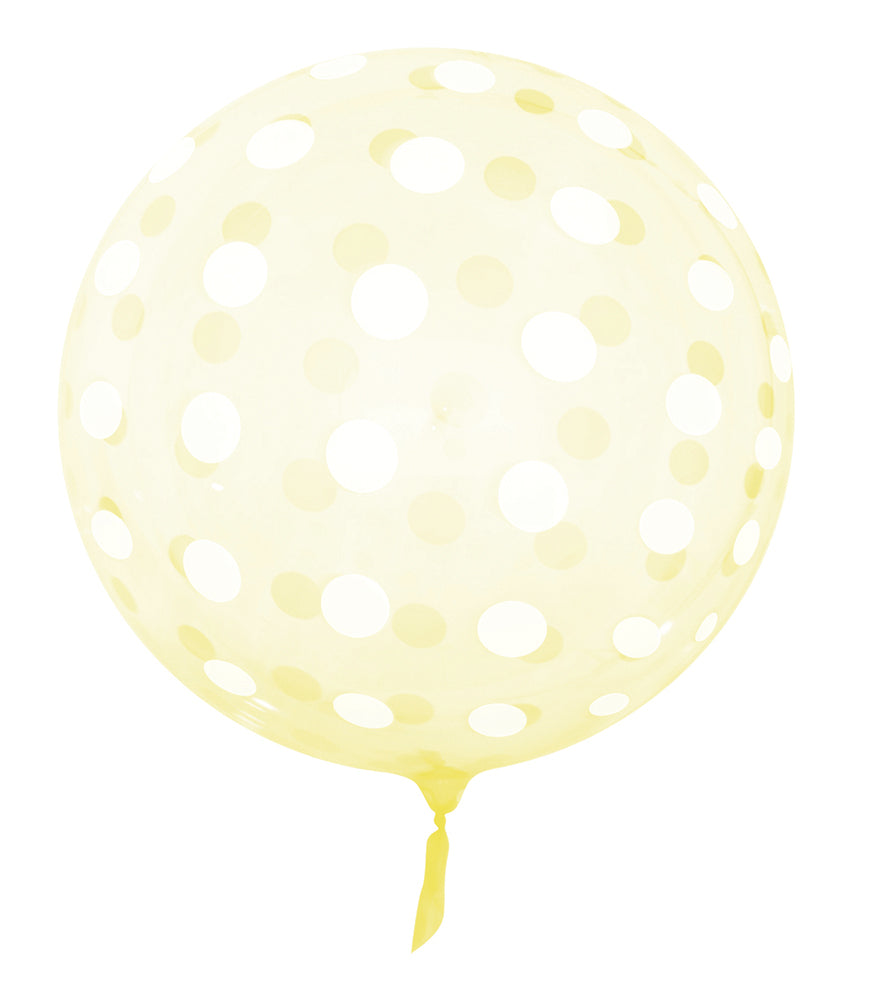 Yellow Polka Dots 18" Vortex Balloon