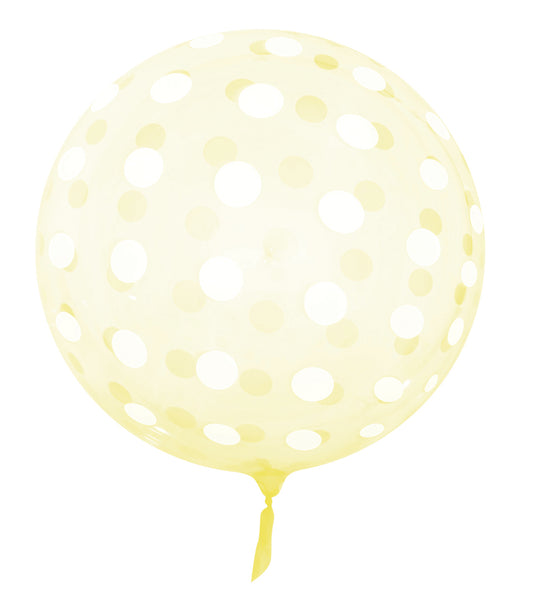 Yellow Polka Dots 18" Vortex Balloon