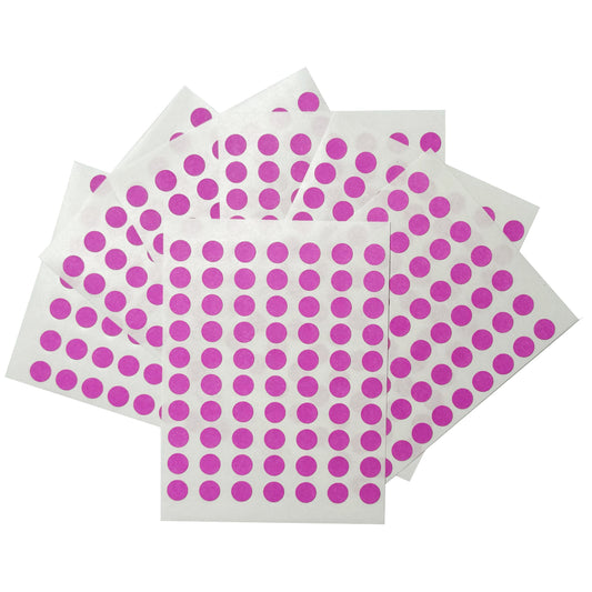 Pack of 560 Pink 8mm Round Labels - Stickers