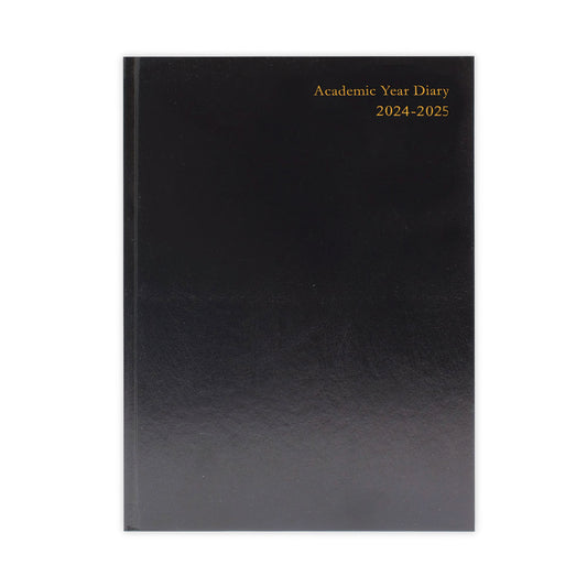 Janrax 2024-2025 A5 Day Per Page Black Academic Diary