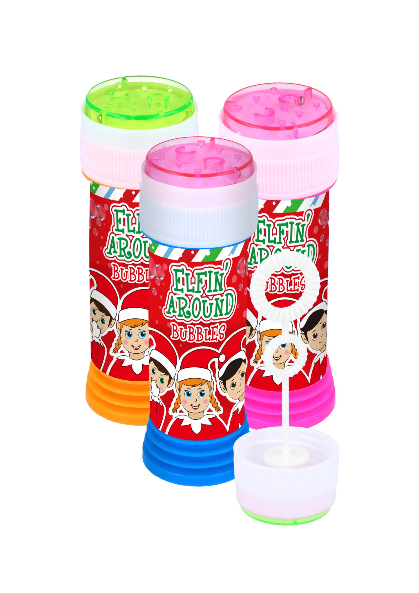 Box of 36 Elfin Around Christmas Bubble Tubs with Wand 50ml