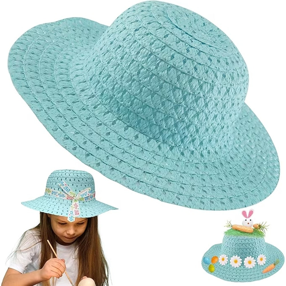 Children's Pale Blue Easter Fancy Dress Bonnet