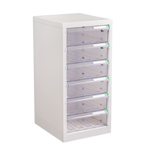 6 Drawer Filing Cabinet with Clear Drawers