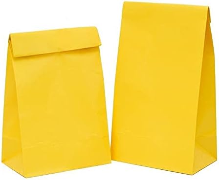 Pack of 12 Sunflower Yellow Paper Party Bags