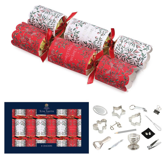 Pack of 8 14" Christmas Traditional Deluxe Crackers