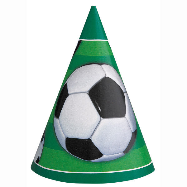 Pack of 8 3D Football Soccer Party Hats