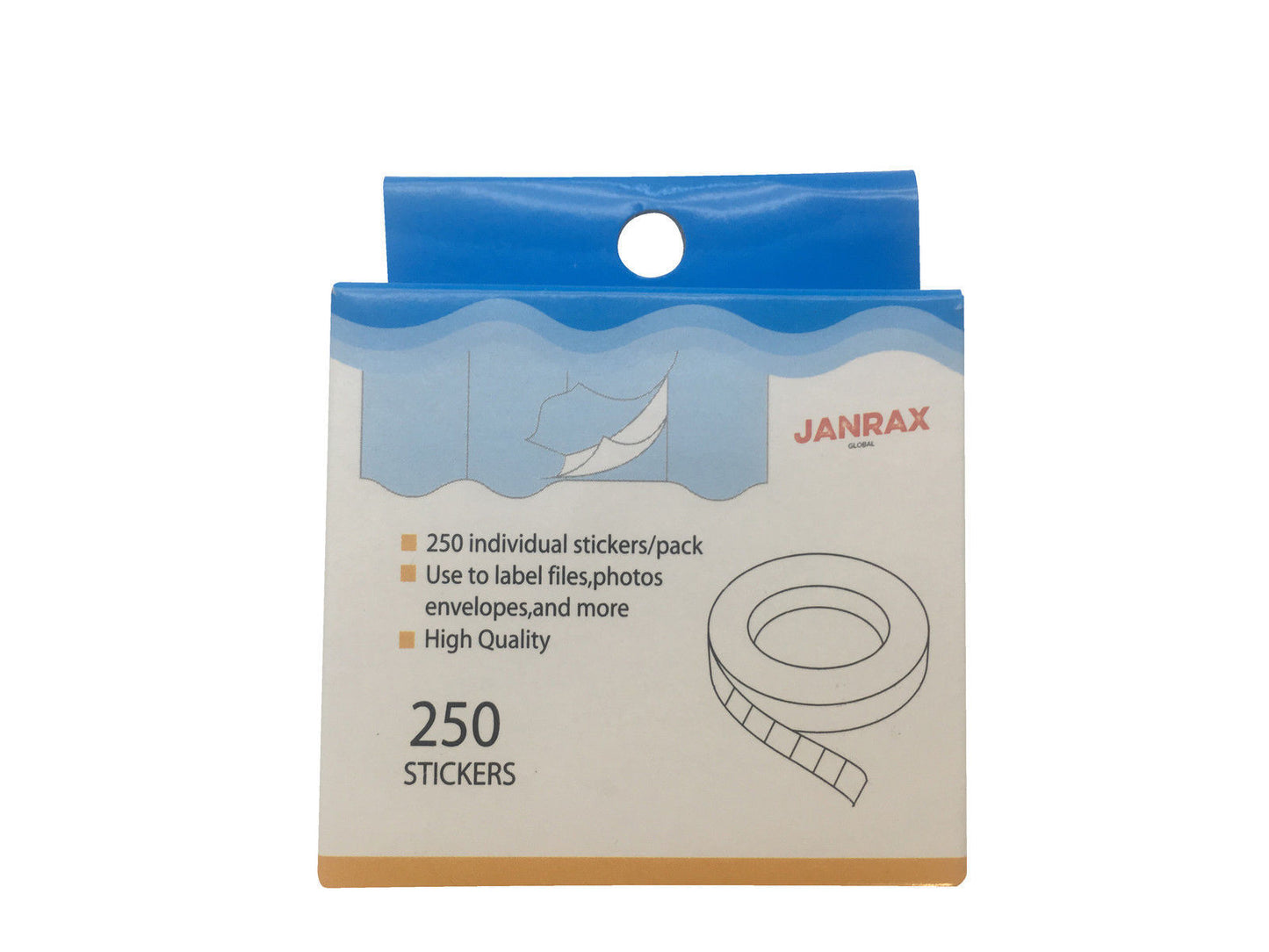 Pack of 250 Janrax Mounting Squares - Double Sided Stickers