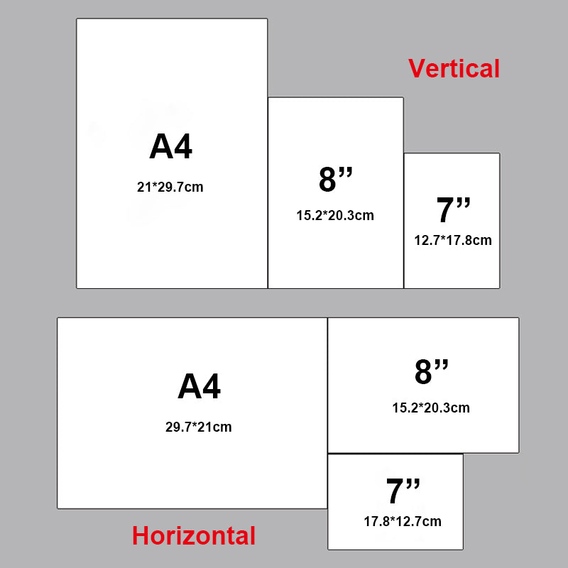 A4 Beech Wood Vertical Double Side Photo Frame