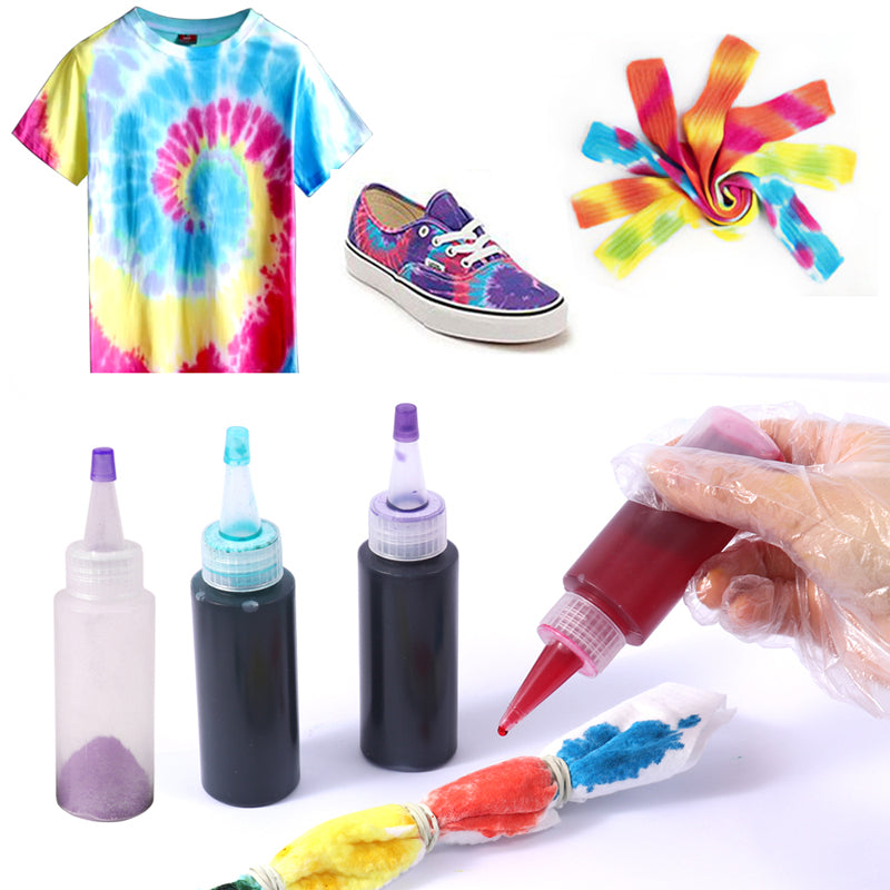 Pack of 3 Colours Tie Dye Kit - Purple, Teal, Fuchsia