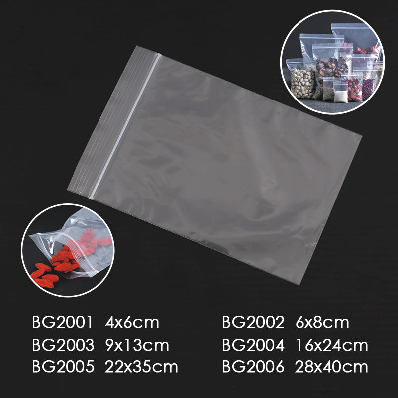 Pack of 200 Clear Grip-Sealing Bags 4 x 6cm