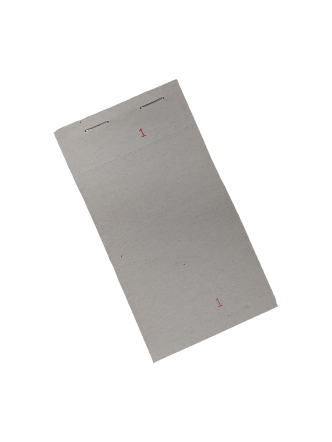 Pack of 10 76mm x 140mm Plain White Numbered Service Pads