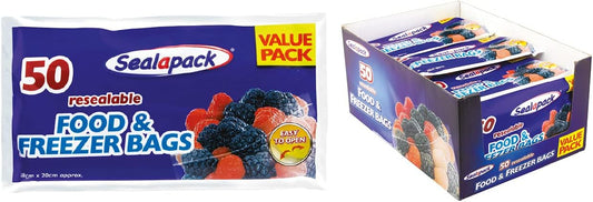 Pack of 50 Seal-A-Pack Food & Freezer Bags