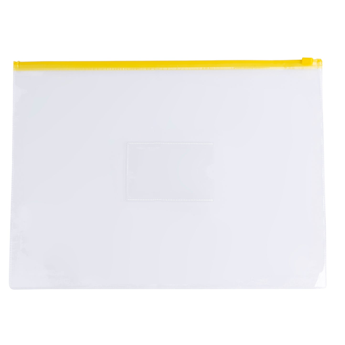 Pack of 12 A4 Clear Zippy Bags with Yellow Zip