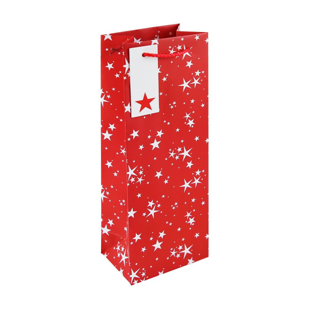 Tcf Stars Red Bottle Size Christmas Gift Bag