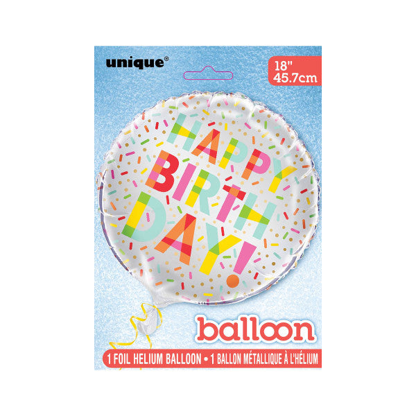 Donut Party Round Foil Balloon 18"