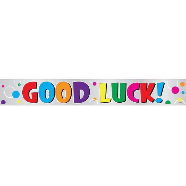 12ft Long Fold Foil Colorful Good Luck Banner